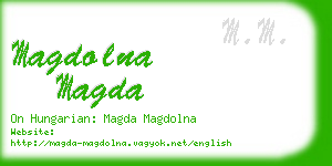 magdolna magda business card